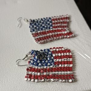 American Flag Earrings